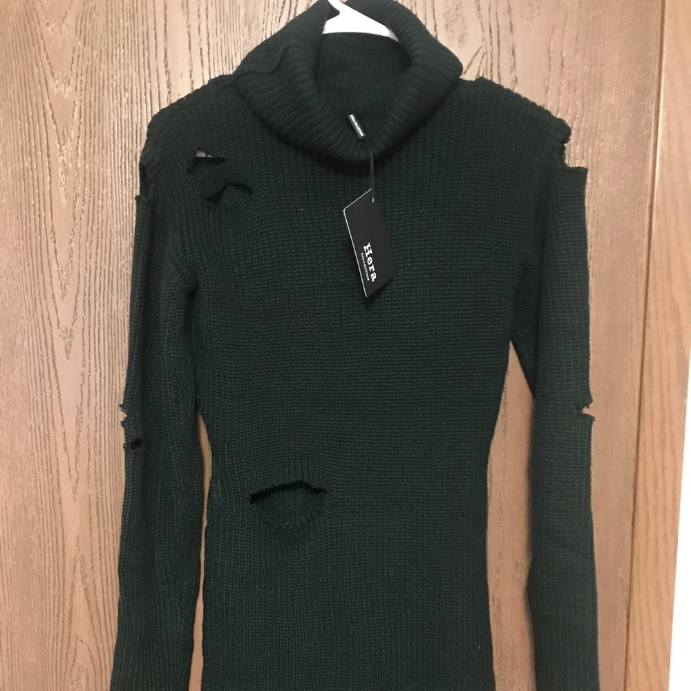 Hera Ripped Green Dress